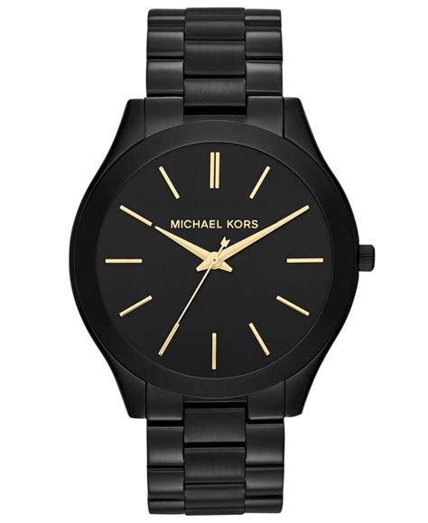 michael kors women's slim runway black watch|michael kors mk3221.